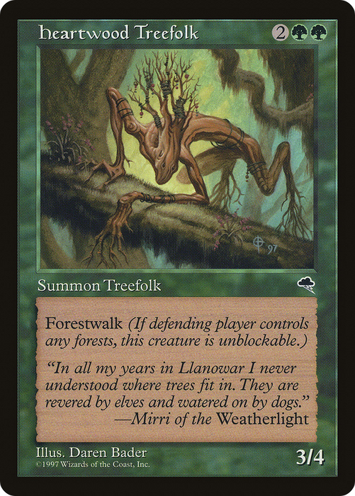 Heartwood Treefolk (TMP-233) - uncommon