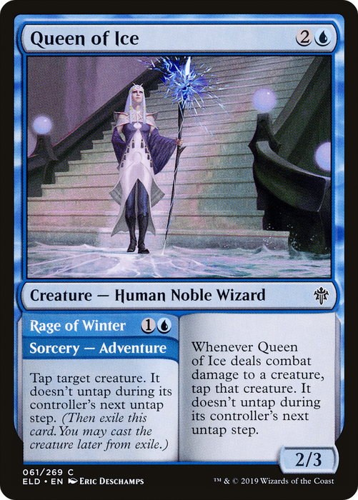 Queen of Ice // Rage of Winter (ELD-061) - common - Foil