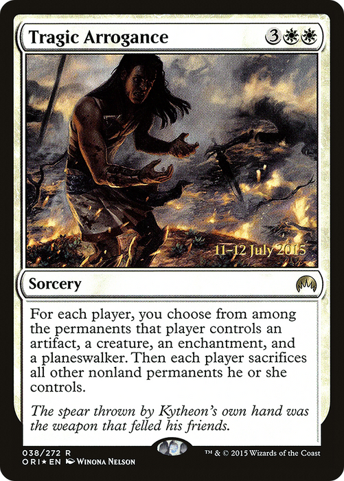 Tragic Arrogance (PRE-38S) - rare - Foil