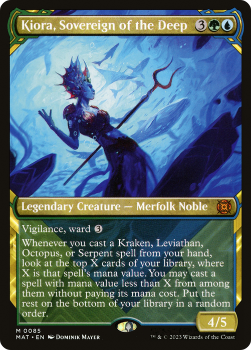 Kiora, Sovereign of the Deep (MAT-085) - mythic: (Showcase) - Foil