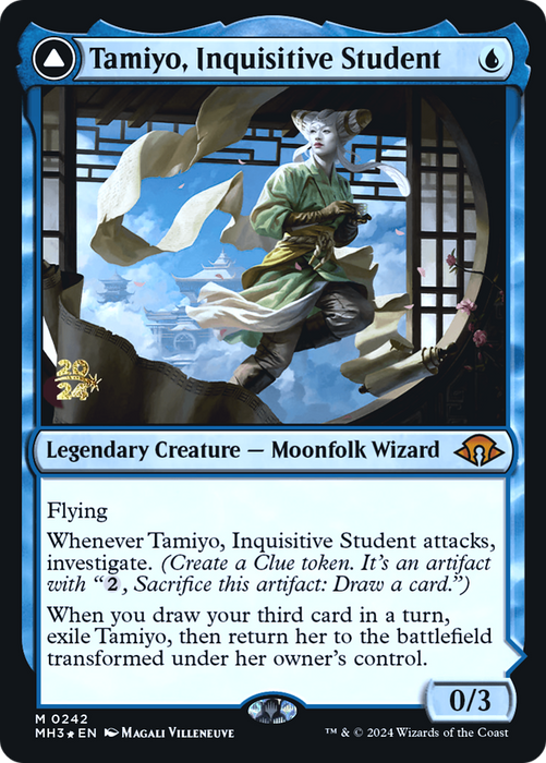 Tamiyo, Inquisitive Student // Tamiyo, Seasoned Scholar (PRE-242S) - mythic - Foil