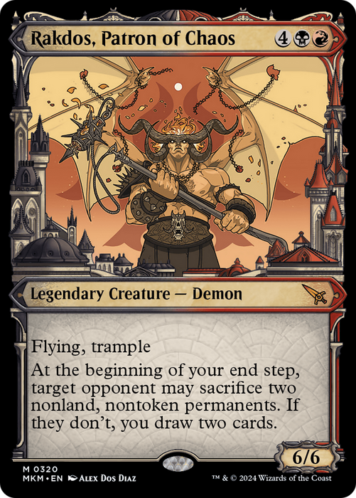 Rakdos, Patron of Chaos (MKM-320) - mythic: (Showcase)