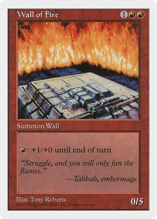 Wall of Fire (5ED-273) - uncommon