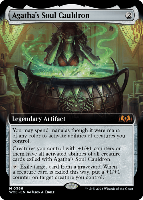 Agatha's Soul Cauldron (WOE-366) - mythic: (Extended Art) - Foil