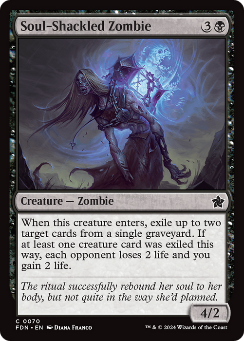 Soul-Shackled Zombie (FDN-070) - common - Foil