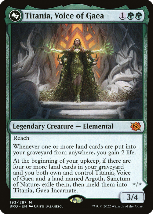 Titania, Voice of Gaea (BRO-193) - mythic - Foil