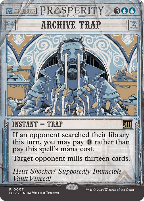 Archive Trap (OTP-007) - rare: (Showcase) (Borderless) - Foil