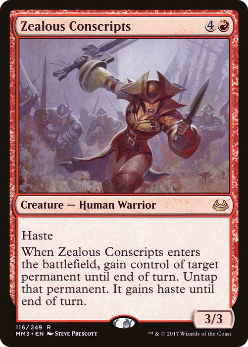 Zealous Conscripts (MM3-116) - rare - Foil