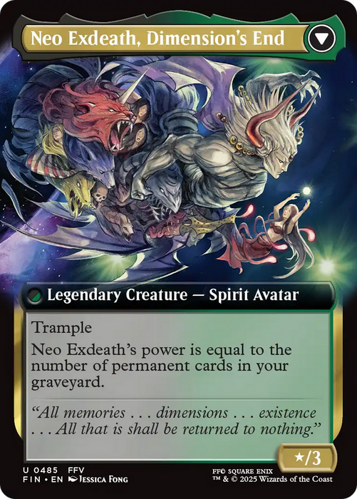 Exdeath, Void Warlock // Neo Exdeath, Dimension's End (FIN-485) - uncommon: (Extended Art) - Foil