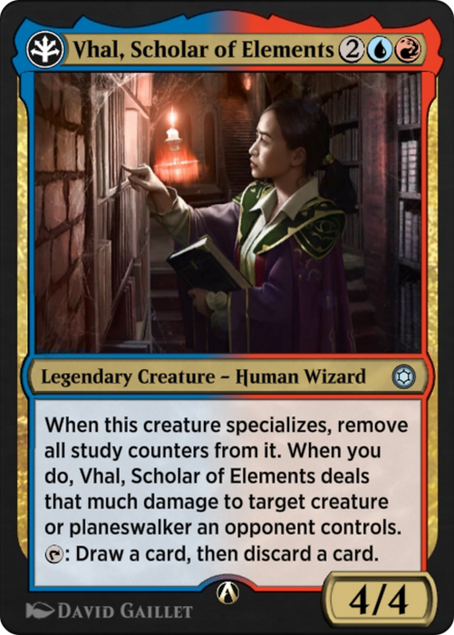 Vhal, Scholar of Elements (HBG-08R) - uncommon