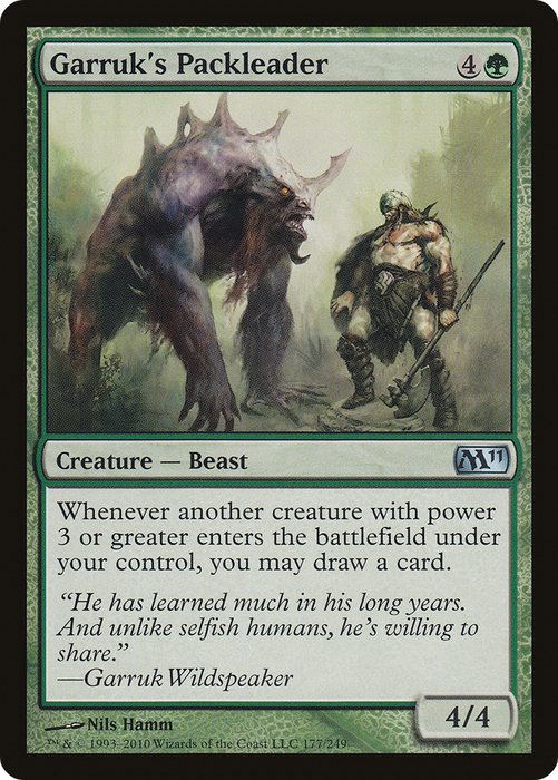 Garruk's Packleader (M11-177) - uncommon - Foil
