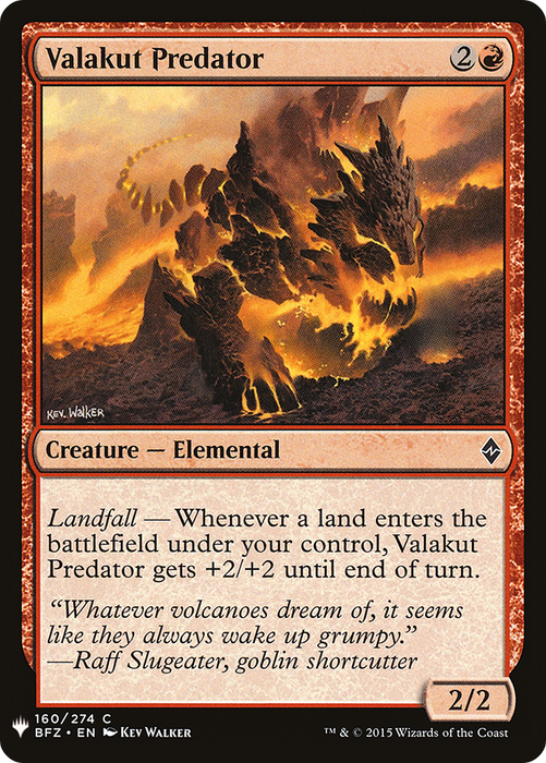 Valakut Predator (LIST-BFZ-160) - common