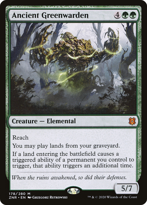 Ancient Greenwarden (ZNR-178) - mythic