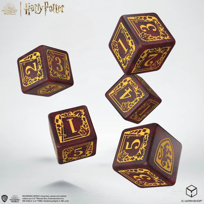 Harry Potter Griffondor - Dés et Sac (Ensemble de 5 D6)