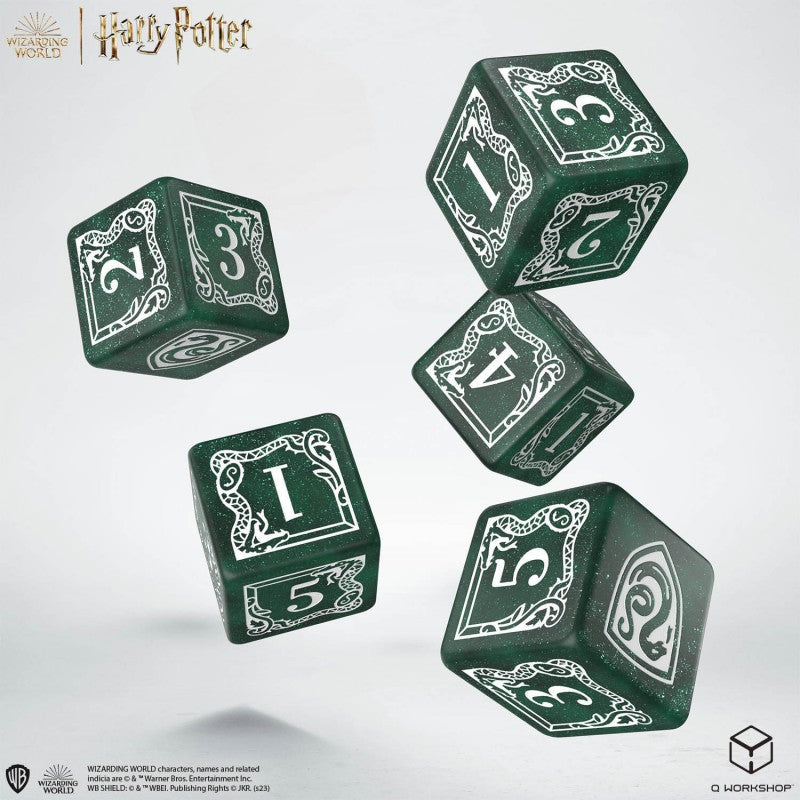 Harry Potter Serpentard - Dés et Sac (Ensemble de 5 D6)