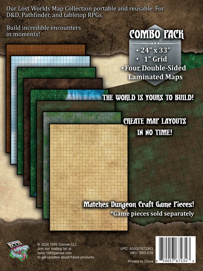 Dungeon Craft: Map Collection - Lost World (Paquet de 4)