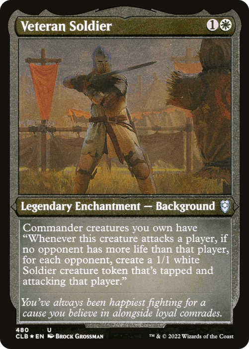 Veteran Soldier (CLB-480) - uncommon - Etched Foil