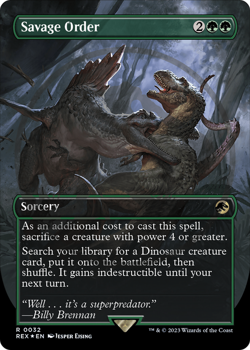 Savage Order (REX-032) - rare (Borderless) - Foil