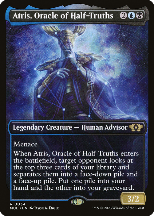 Atris, Oracle of Half-Truths (MUL-034) - rare: (Showcase)