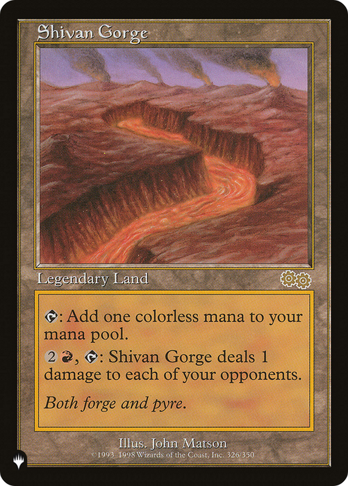 Shivan Gorge (LIST-USG-326) - rare