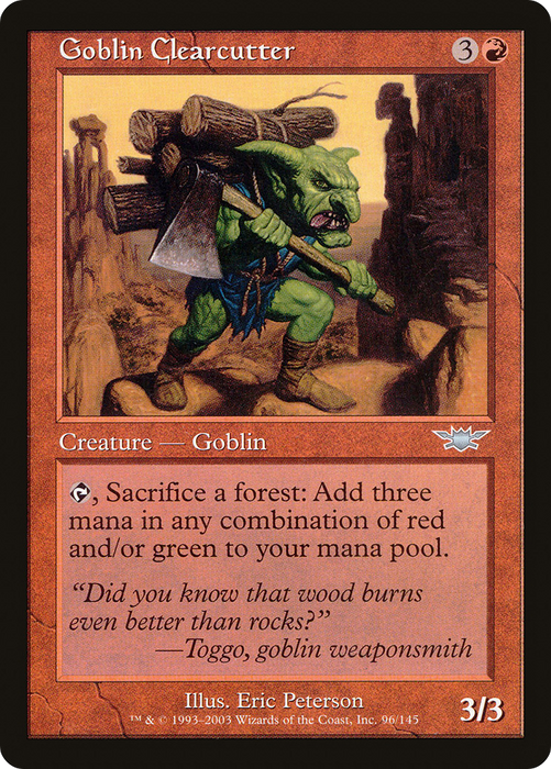 Goblin Clearcutter (LGN-096) - uncommon