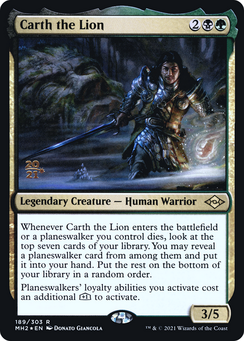 Carth the Lion (PRE-189S) - rare - Foil