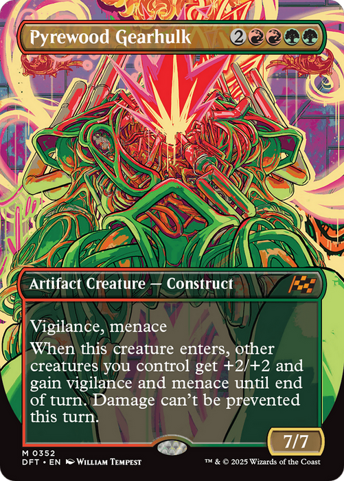 Pyrewood Gearhulk (DFT-352) - mythic (Borderless) - Foil