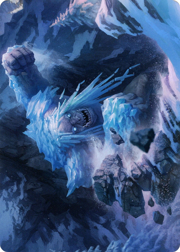 Icehide Troll // Icehide Troll (AKHM-046) - common (Borderless) - Foil