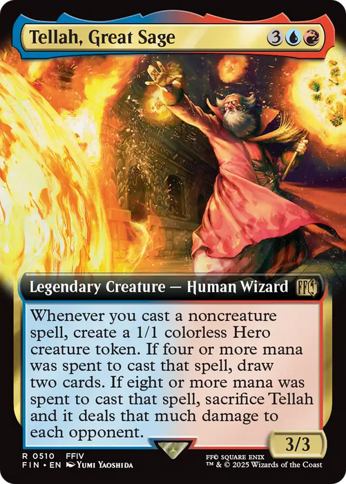 Tellah, Great Sage (FIN-510) - rare: (Extended Art) - Foil