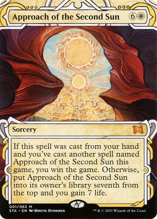 Approach of the Second Sun (STA-001) - mythic: (Showcase) (Borderless) - Etched Foil