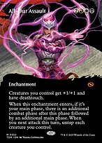 All-Out Assault (TDM-352) - mythic: (Showcase, enchantment) (Borderless) - Foil