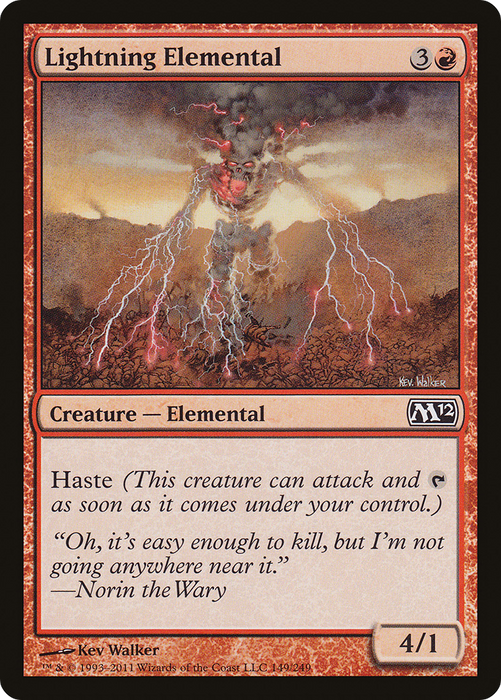 Lightning Elemental (M12-149) - common - Foil