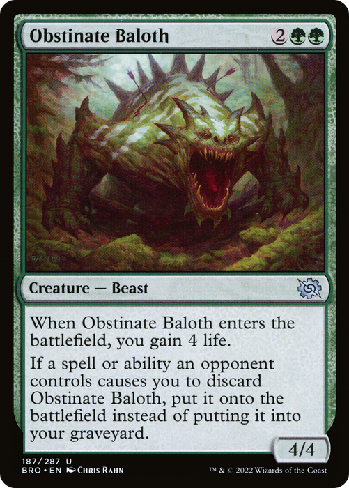 Obstinate Baloth (BRO-187) - uncommon