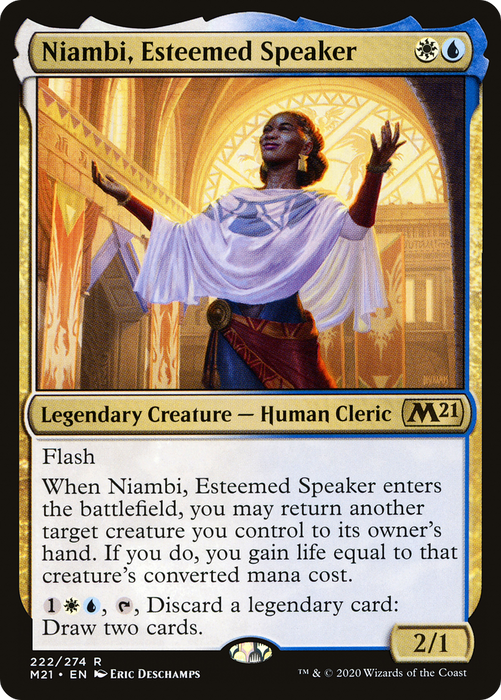 Niambi, Esteemed Speaker (M21-222) - rare - Foil