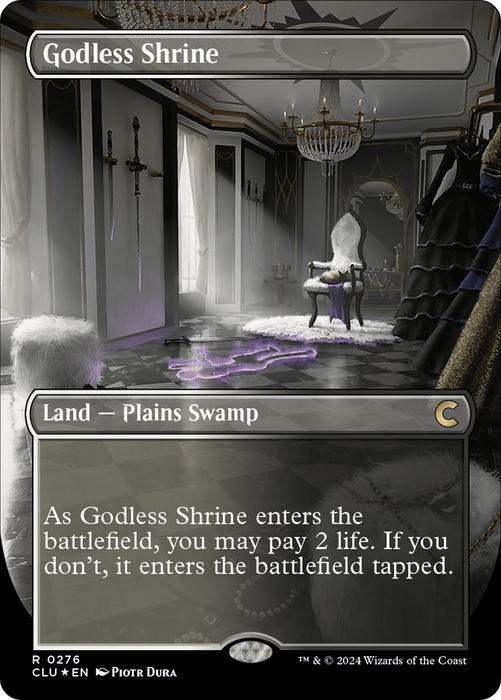 Godless Shrine (CLU-276) - rare (Borderless) - Foil