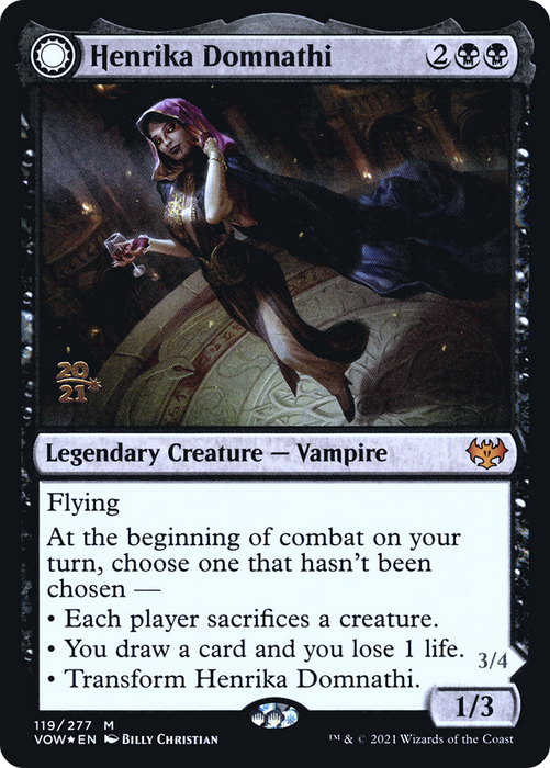 Henrika Domnathi // Henrika, Infernal Seer (PRE-119S) - mythic: (Double Faced Transform) - Foil