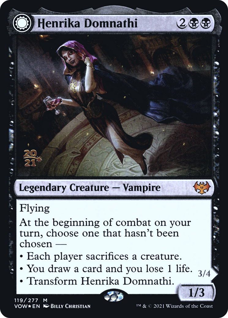 Henrika Domnathi // Henrika, Infernal Seer (PRE-119S) - mythic: (Double Faced Transform) - Foil