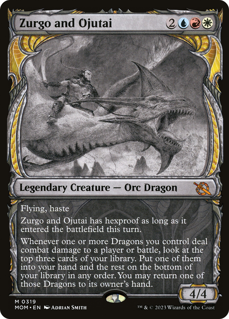 Zurgo and Ojutai (MOM-319) - mythic: (Showcase) - Foil
