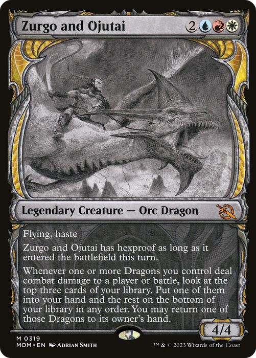 Zurgo and Ojutai (MOM-319) - mythic: (Showcase)