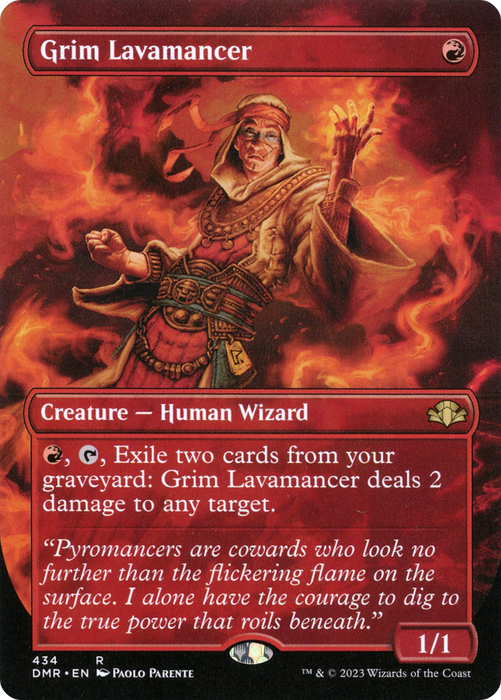 Grim Lavamancer (DMR-434) - rare (Borderless)