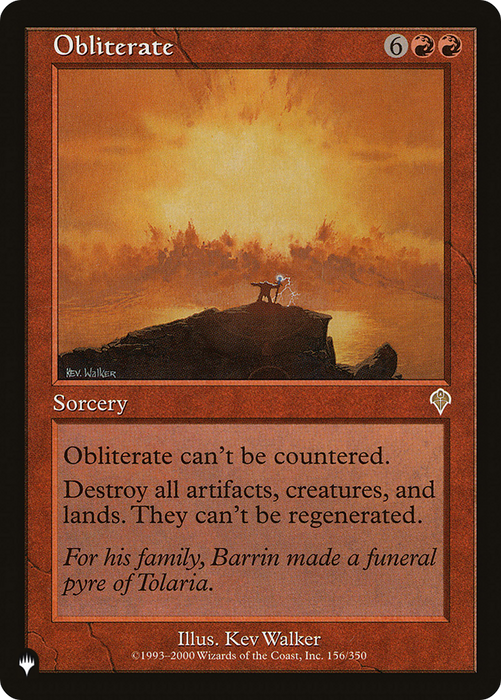 Obliterate (LIST-INV-156) - rare