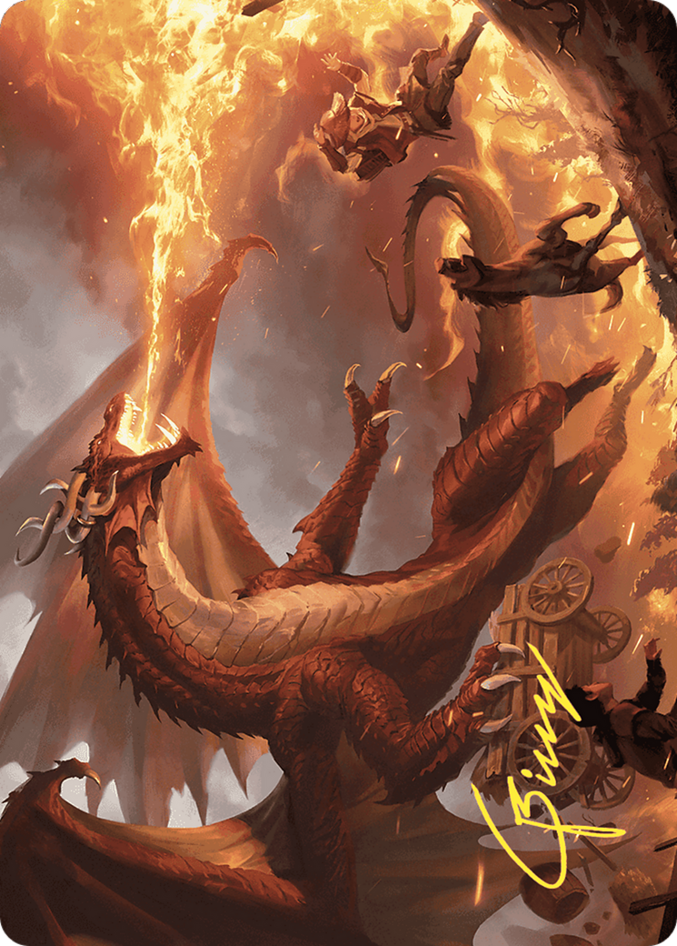 Realm-Scorcher Hellkite // Realm-Scorcher Hellkite (AWOE-019) - common (Borderless) - Foil