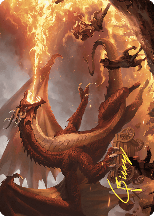 Realm-Scorcher Hellkite // Realm-Scorcher Hellkite (AWOE-019) - common (Borderless) - Foil