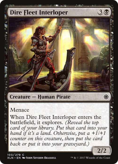 Dire Fleet Interloper (XLN-103) - common - Foil