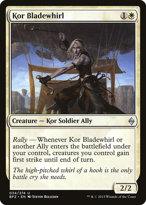 Kor Bladewhirl (BFZ-034) - uncommon - Foil