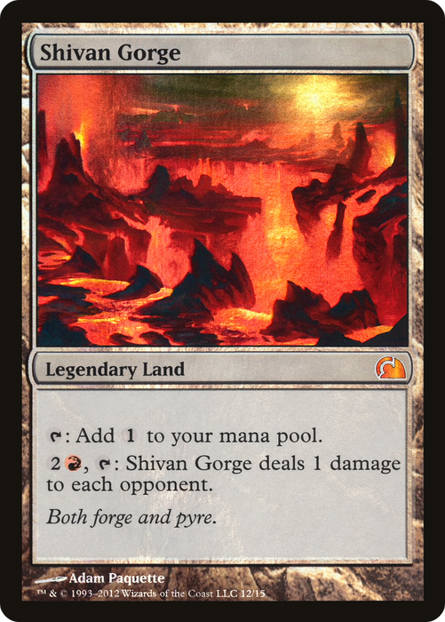 Shivan Gorge (V12-012) - mythic - Foil