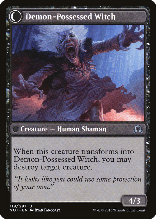 Kindly Stranger // Demon-Possessed Witch (SOI-119) - uncommon: (Double Faced Transform)