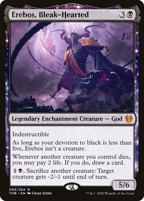 Erebos, Bleak-Hearted (THB-093) - mythic: (enchantment) - Foil
