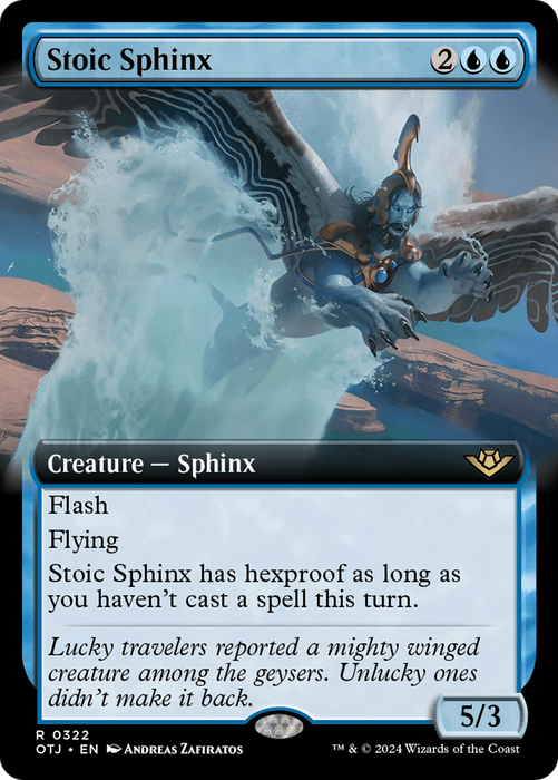 Stoic Sphinx (OTJ-322) - rare: (Extended Art) - Foil