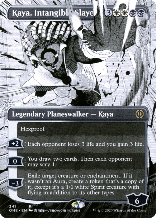Kaya, Intangible Slayer (ONE-341) - rare: (Showcase) (Borderless) - Foil